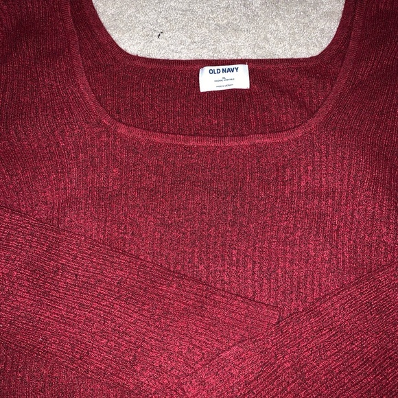 Women's Scoop Neck Pullover Sweater XL Burgundy Soft Knit - Old Navy - Picture 7 of 7